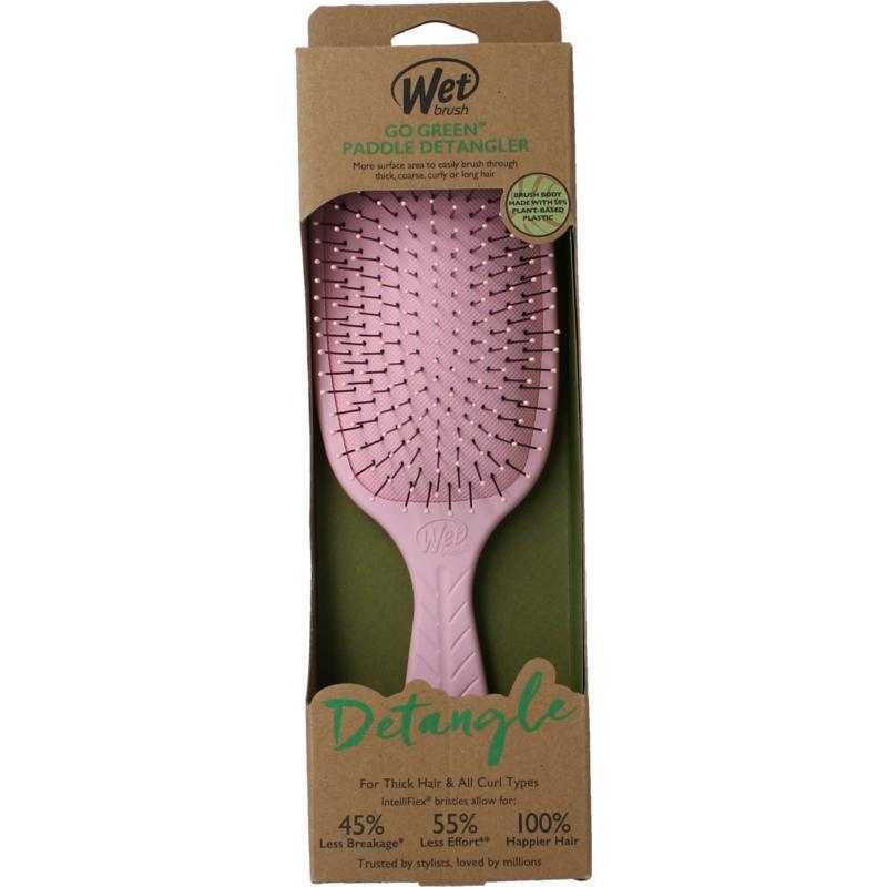 Go green paddle detangler pinkSponzen/borstels0736658494693