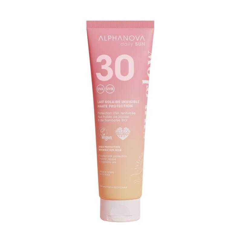 Invisible sun milk sun glow bio SPF30In de zon3760075073077