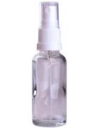 Glazen helder fles met witte verstuiver 30mlWaren6150532118187