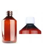 PET medicijnfles 250ml amber incl witte dopWaren6150532254267