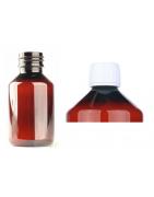 PET medicijnfles 100ml amber incl witte dopWaren6150532255288