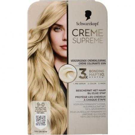 Creme supreme 9-0 licht blondHaarkleuring5410091776459