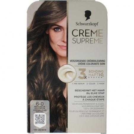 Creme supreme 6-0 licht bruinHaarkleuring5410091776275