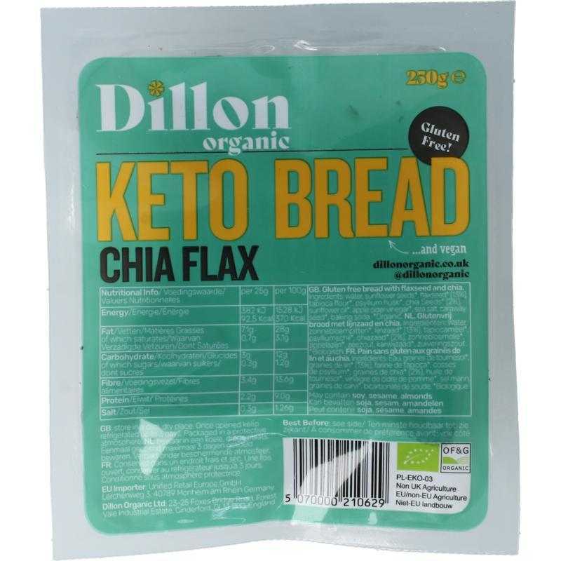 Keto brood chia flax glutenvrij bio demeterVoeding5070000210629
