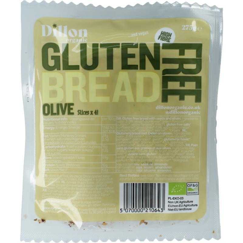 Sliced bread olive glutenvrij bio demeterVoeding5070000210643
