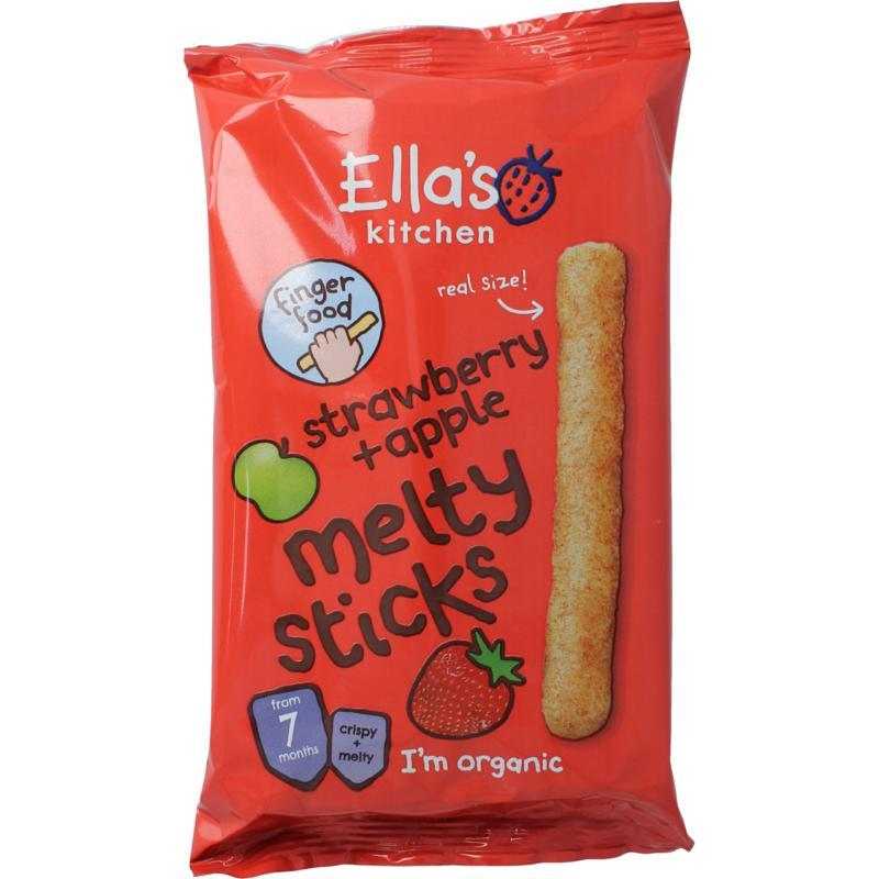 Melty sticks strawberry/apple 7+ mnd bioVoeding5060503505322