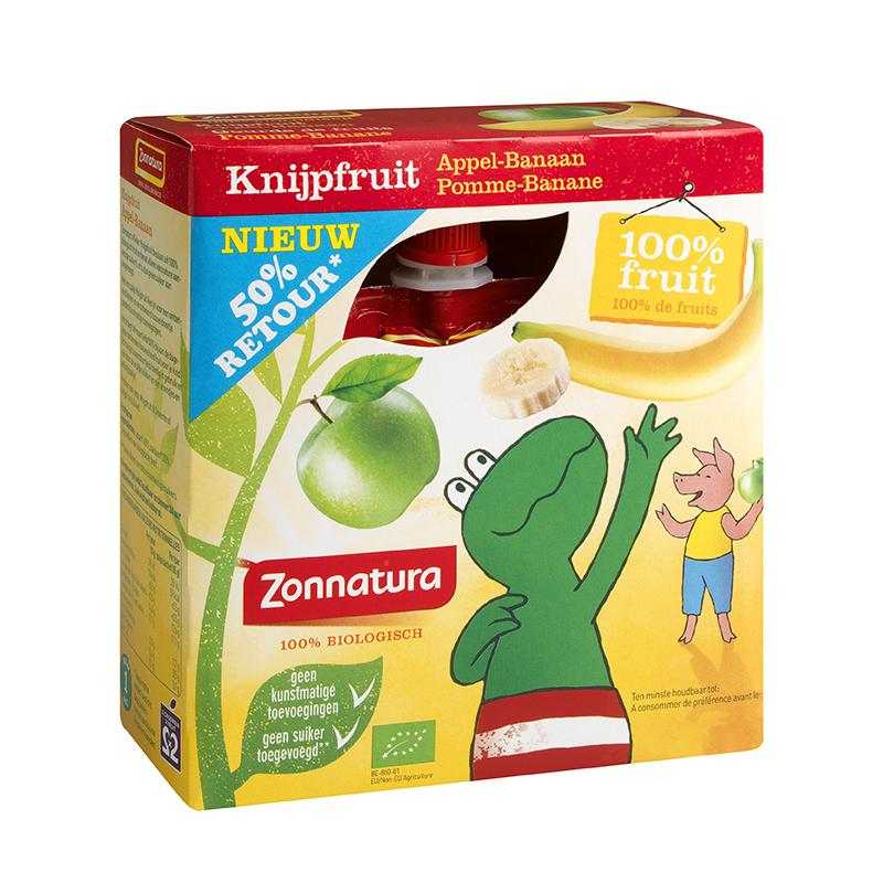 Knijpfruit appel/banaan kikker 85 gramVoeding8710863805996