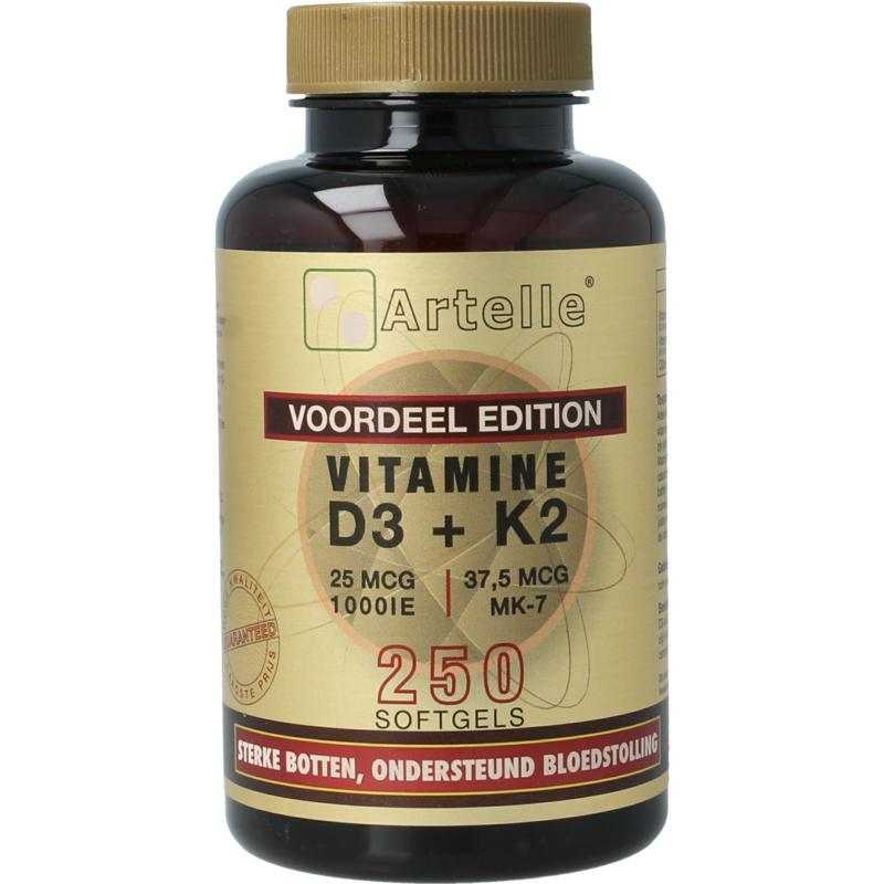 Vitamine D3 25mcg + K2 37,5 mcg MK-7Vitamine multi8717472406040