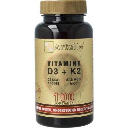 Vitamine D3 25mcg + K2 37,5 mcg MK-7Vitamine multi8717472406033