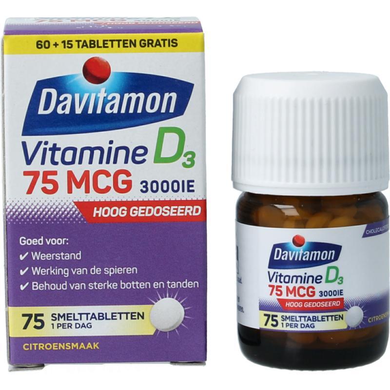 Vitamine D 75mcgVitamine enkel8710537045079