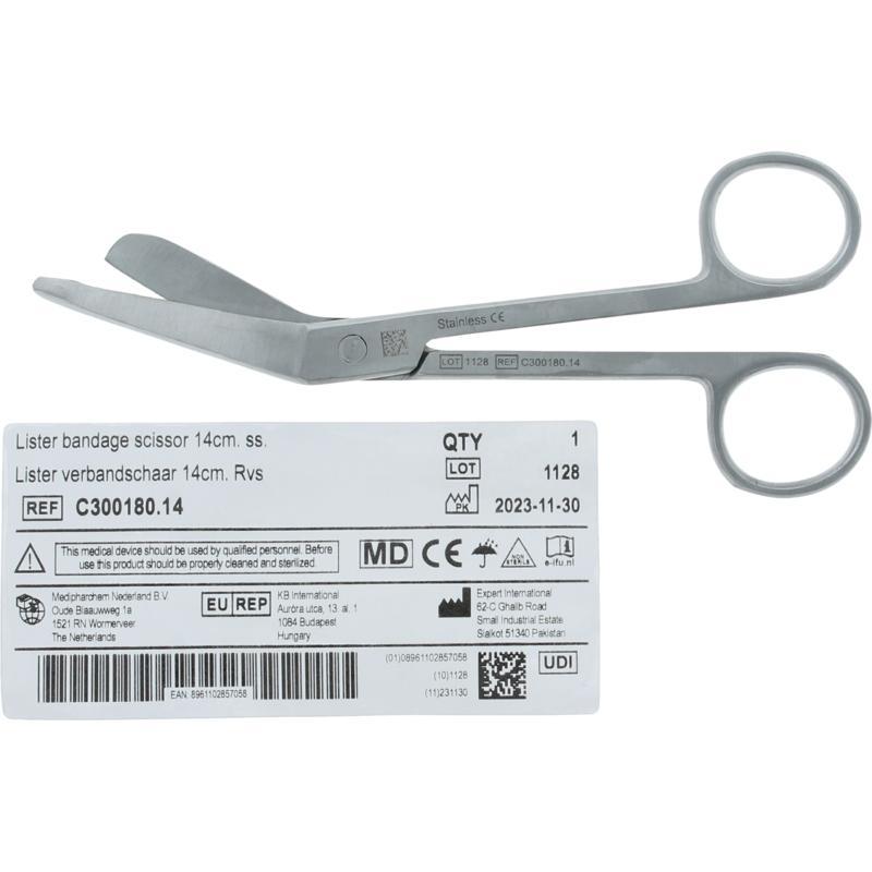 Verbandschaar RVS 14cmStaalwaren handen/voeten/benen8961102857058