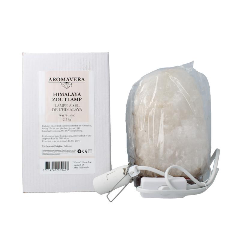 Himalaya zoutlamp wit 2-3kgEtherische oliën/aromatherapie8714248009498