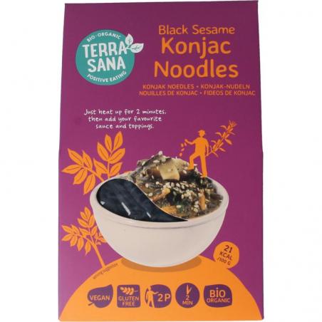 Konjak noodles zwarte sesam bioVoeding8713576004335