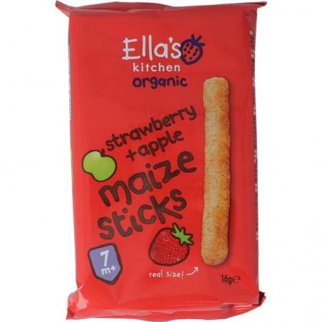 Maize sticks aardbei/appel 7+ maanden bioVoeding5060503506046