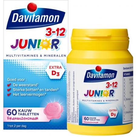 Junior 3-12 framboosOverig vitaminen/mineralen8710537703641