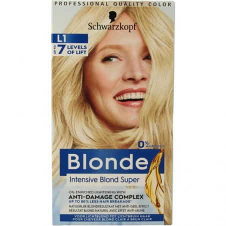 Blonde haarverf intensive blond super L1Haarkleuring4015000241120